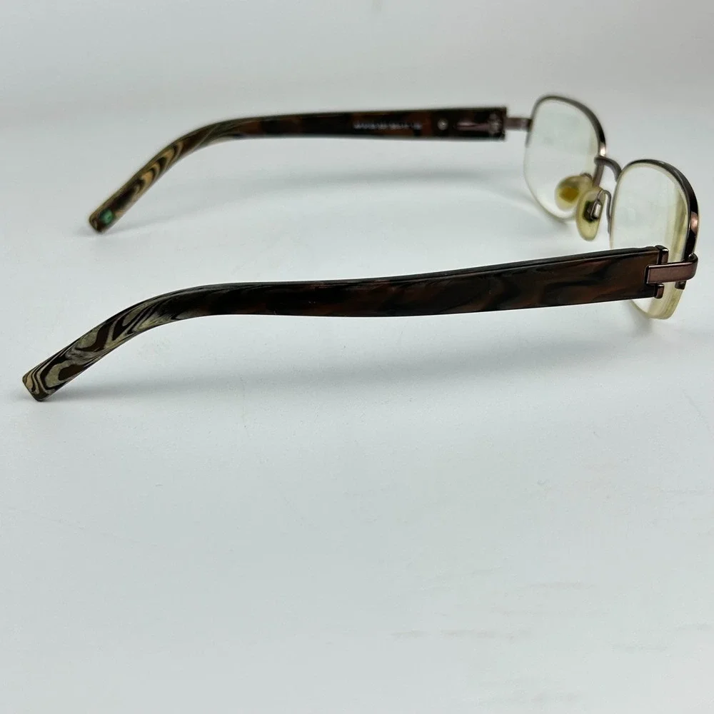Anne Klein AK 9109 531 Womens Eyeglasses Frame Brown Half‎ Rim 50-17-135 mm